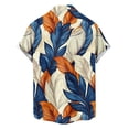 thumbnail image 5 of DJDLJWCJ Mens Short Sleeve T Shirts, polo T Shirts Hawaiian Button Down Shirts Summer Beach Shirts Orange XL, 5 of 6