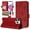 Red, variant on Designed For iPhone 16 Pro Max Flip Phone Case,Embossed Butterfly&Rose Designing,PU Leather Flip Folding Kickstand,Card Slots,With Shoulder Strap&Wrist Strap,Shockproof Wallet Case,Green