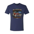 thumbnail image 2 of Wild Bobby, Ford Retro T-Bucket Roadster 1923 Vintage Garage Motors, Cars and Trucks, Men Premium Tri Blend Tee, Vintage Navy, Medium, 2 of 4