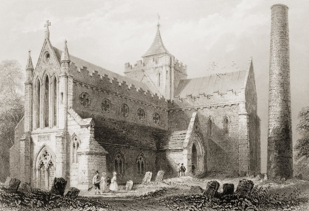 St Canice Kilkenny Ireland Drawn By WHBartlett Engraved By J Carter From The Scenery And Antiquities Of Ireland By NPWillis And JStirling CoyneIllustrated From Drawings By WHBartlett Published London