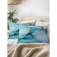 thumbnail image 3 of Waterproof Outdoor Throw Pillows with Inserts 12"x20" Set of 2, Teal Marble Soft Decorative Pillowcases for Couch Bedroom, Contemporary Ink Painted Abstract Art Pillow Covers for Sofa Living Room, 3 of 8