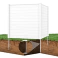 thumbnail image 1 of Costway Outdoor 48"L x 48"H PVC Privacy Fence Panels with Metal Ground Stakes White, 1 of 10