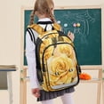 thumbnail image 7 of Backpack 12.9 *5.1 * 17.7 Inches Outing Backpack, Shopping Backpack, Travel Backpack Gold Roses Seamless, 7 of 7