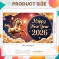 thumbnail image 2 of Red Theme Chinese New Year Banner Golden Horse Design Year of the Horse Banner Chinese Traditional  Lantern Decoration Lunar New Year Display for Chinese New Year Party Lunar New Year Celebration, 2 of 8
