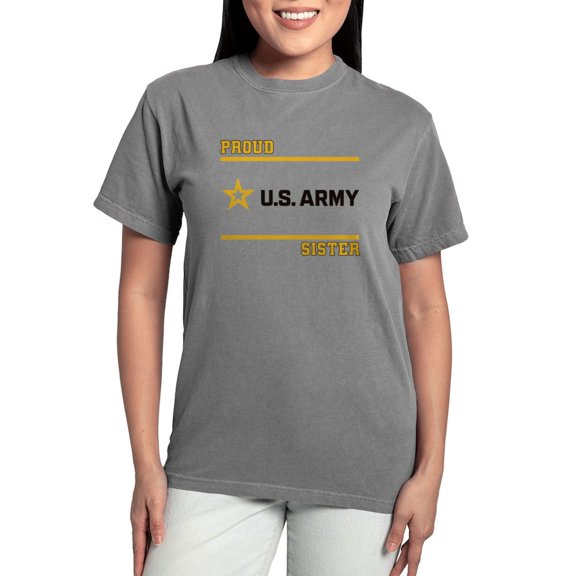 CafePress - Proud Army Sister Black And Gold T Shirt - Womens Comfort Colors® Shirt