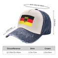 thumbnail image 3 of Deutschland Flag Baseball Cap Distressed Adjustable Vintage Cotton Denim Hat for Women Men, 3 of 7