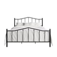 thumbnail image 2 of Home Design Atmore King Metal Platform Bed Frame, Iron Bed with Headboard & Footboard, No Box Spring Needed, Black, 2 of 12
