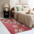 thumbnail image 3 of Magnolia Rug 2x3-4x6 Rug - Magnolia Rug - Floral Area Rug - Girls Flower Rugs - Burgundy Carpet, 3 of 7