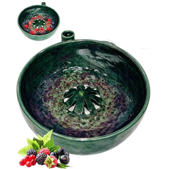 EVHRZN Self Spinning Berry Washing Bowl, Automatic Rotating Fruit Washer Spinner with Drain, Multipurpose Kitchen Strainer Basket for Strawberries Blueberries Vegetables