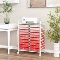 thumbnail image 3 of Pemberly Row 20 Drawers Rolling Cart Storage Studio Organizer Bins Pink, 3 of 8