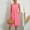 *Watermelon Red, variant on ClodeEU Women's Sleeveless Crew Neck Flowy Swing Dress,Casual Loose Fit Tunic Midi Dress with Pockets Black,Women's Plus L