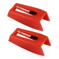 thumbnail image 2 of 1 Paire Aiguille de Gramophone Vintage Rouge, Pièce de Rechange Accessoires pour Tourne-Disque, 2 of 8