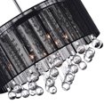 thumbnail image 3 of 6 Light Drum Shade Chandelier with Chrome finish, 3 of 6