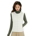 thumbnail image 1 of Wenseny Women’s Quilted Down Puffer Vest Warm Button Outerwear Padded Coat White 3XL, 1 of 7