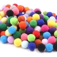 thumbnail image 2 of 100-500 piezas de bolas de pompones suaves de poliéster multicolor opcionales para manualidades, juguetes para niños, accesorios, suministros para manualidades DIY, 2 of 5