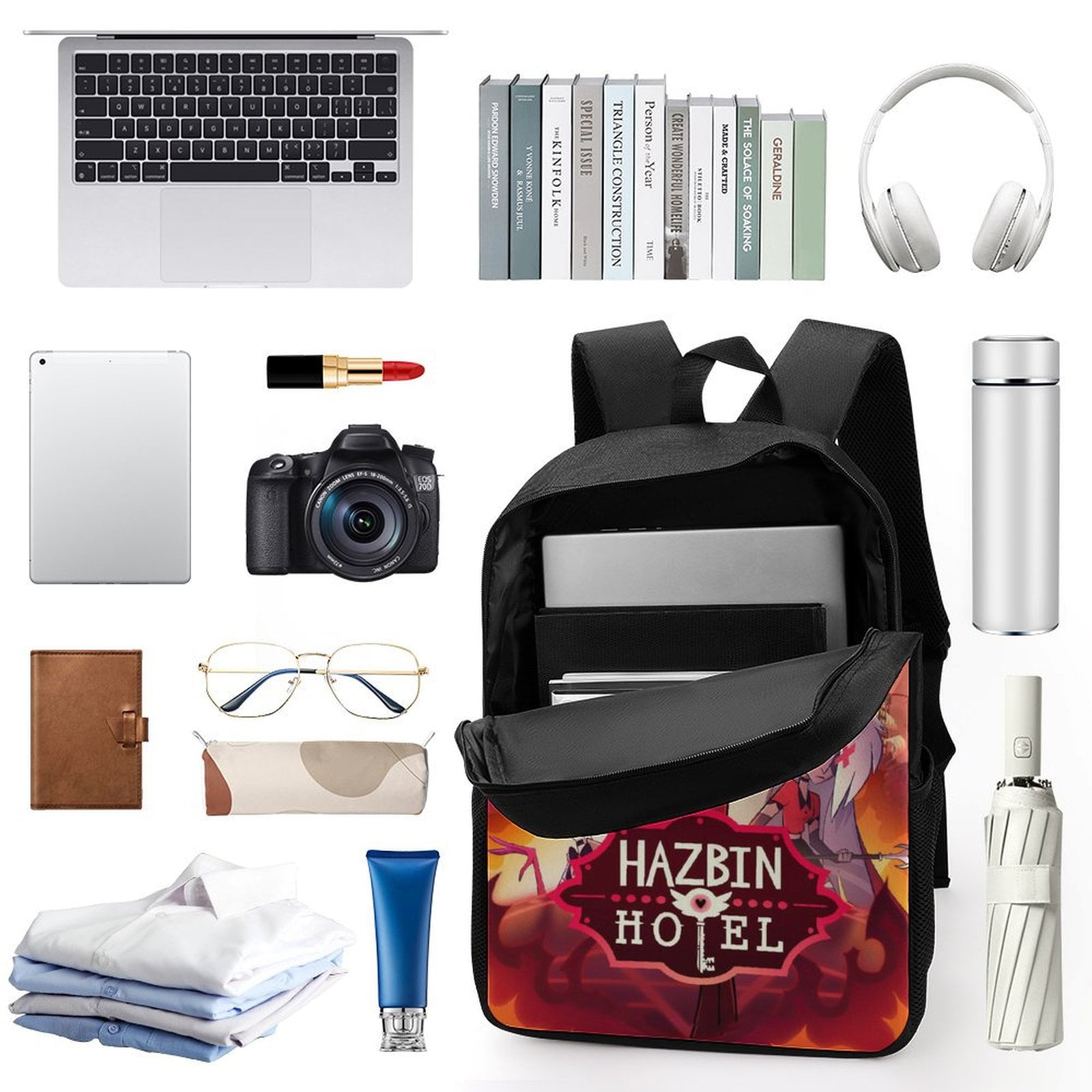 Hazbin Hotel Helluva Boss Backpack Cartoon Casual Shoulder Hazbin Hotel Helluva Boss Backpack Cartoon Casual Shoulder