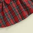 thumbnail image 7 of Okbabeha Newborn Baby Girl Christmas Outfit 0 3 6 9 12 18Months Ruffle Romper Onesie+Plaid Suspender Skirt Headband Clothes Set, 7 of 7