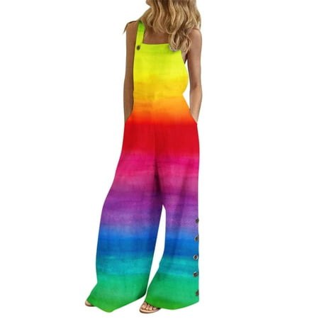 

Women Casual Loose Jumpsuit Pockets Baggy Bib Overalls Summer Beach Wide Leg Long Pants Romper Playsuit Plaid Jumpsuit Sequin Drawstring Jumpsuit