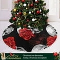 thumbnail image 6 of FMSHPON Halloween Beautiful Red Roses FlowerSkull Xmas Christmas Tree Skirt Stand Mat for Holiday Party Decoration Indoor Outdoor 36 inches, 6 of 6