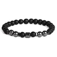 thumbnail image 1 of yeacher Elegant Magnetic Anklet with Matte Beads, Stylish Round Bead Design, Lightweight 18g, Multiple Color Options Available, 1 of 6