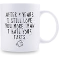 thumbnail image 2 of 9 Year Anniversary Mugs for Boyfriend - After 9 Years I Still Love You More Than I Hate Your Farts Mug - 9th Wedding Anniversary Mugs for Husband from Wife - 11 oz Coffee Mug, 2 of 6