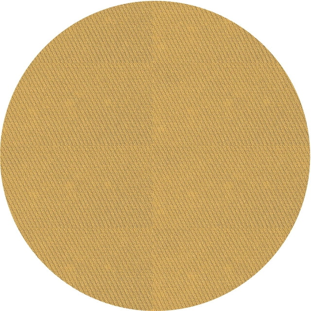 Ahgly Company Tapis Rond Lavable en Machine Intérieur Transitionnel Bière Orange, 4 Pieds Rond
