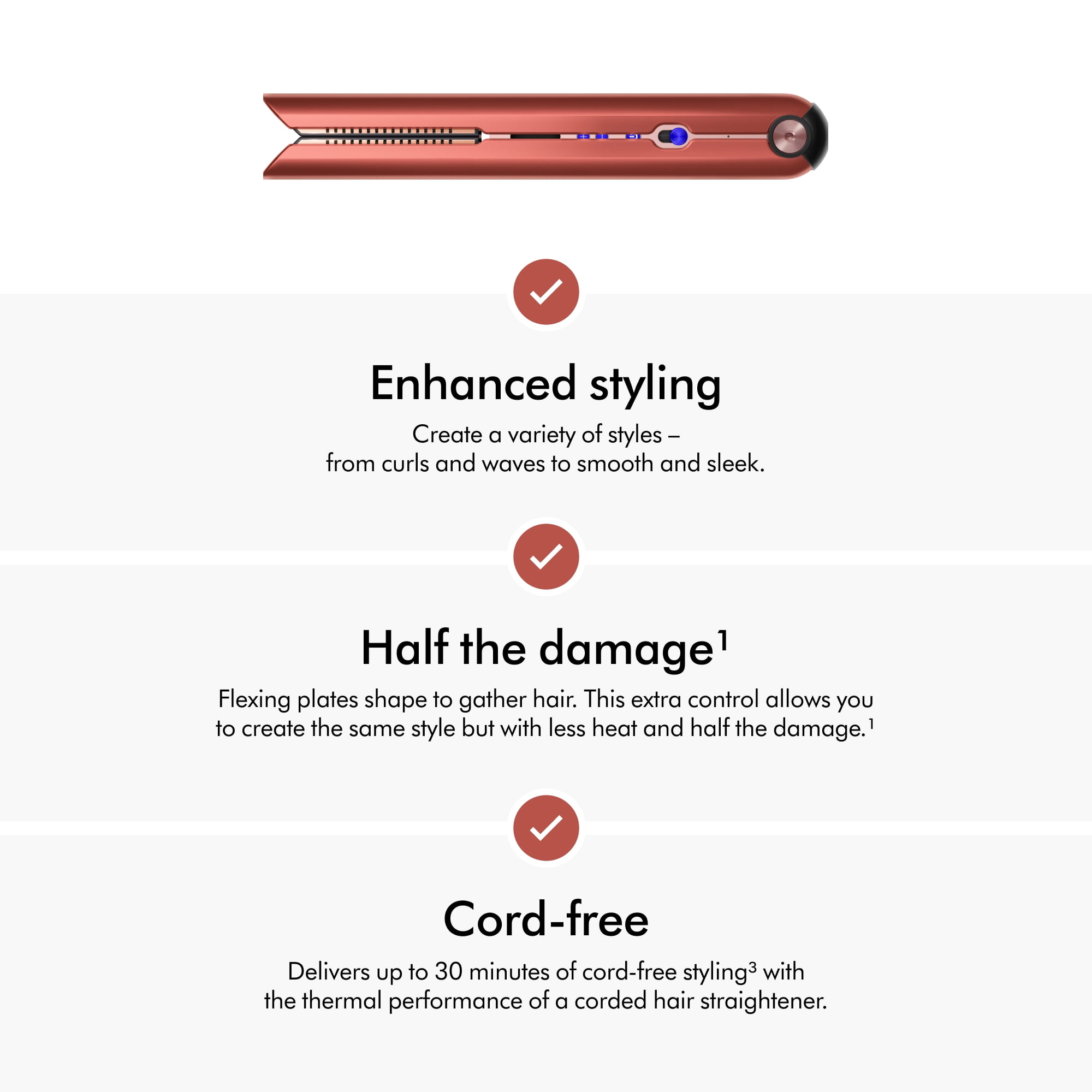 Premium Dyson Corrale™ Origin Straightener | Vinca-Blue/Rosé