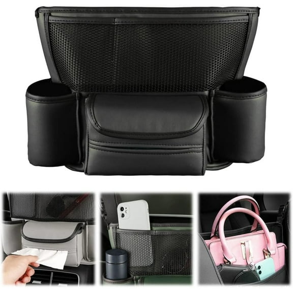 Car Storage Pocket Handbag Holder for Car Between Seats, Multi-Pocket Automotive Seat Organizer, Large Capacity Storage Bag, Travel Storage Essentials ﻿