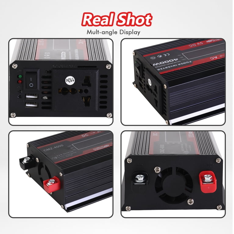 12 volt cigarette lighter inverter Car Converter Adapter 12V To 110V Plug Power Outlet Just plug the power cord into a vehicles 12 Inverter 4000W Car Power Inverter