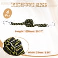 thumbnail image 2 of Uxcell 4 Pack Adjustable Bungee Cords with Hooks, 39 Inch Flat Heavy Duty Elasticity Straps Rubber Bungee Cords with Buckle for Outdoor, Camping, Tarp, Bike Rack, Luggage, Black Yellow, 2 of 6