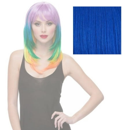 Sepia Costume Sherbert Synthetic Wig Dark Blue