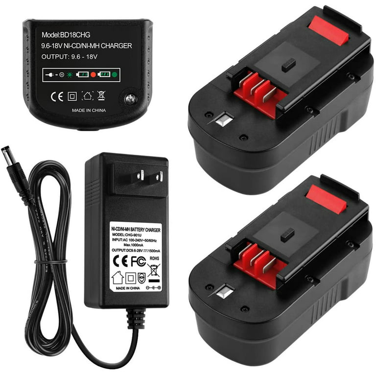 Powerextra Upgraded 2 Pack 3500mAh Black & Decker 18V Replacement Battery  Compatible with HPB18 HPB18-OPE 244760-00 A1718 FS18FL FSB18 Firestorm Black  and Decker 18 Volt Battery