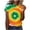 Yellow 02, variant on DeHolifer Tie Dye Shirt for Womens Crewneck Casual Summer Short Sleeve Tee T-Shirts Green 3XL