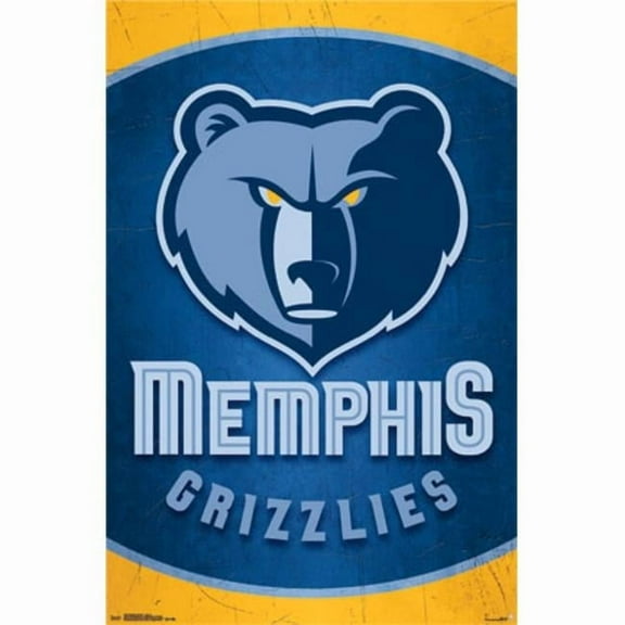 Posterazzi TIARP13766 Memphis Grizzlies - Logo 14 Poster Print - 22 x 34 in.