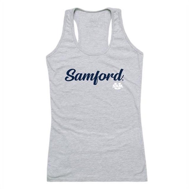 W Republic 557-375-HGY-04 Samford University Script Tank Top for Women, Heather Grey - Extra Large
