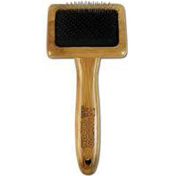 Bamboo Slicker Brush with Stainless Steel Pins, Small