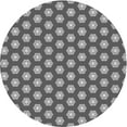 thumbnail image 1 of Ahgly Company Machine Washable Indoor Round Transitional Dark Gray Area Rugs, 4' Round, 1 of 7
