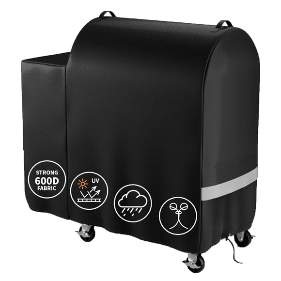 Hisencn Housse de Gril pour Recteq RT-590, Recteq Deck Boss 590 Fumoir à Granules de Bois, Housse de Gril Robuste et Imperméable avec Refl