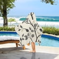 thumbnail image 3 of Yayeee Kids Hooded Towels Toddler Soft Absorbent Beach Bathing Wrap 50" x 23.5", Leaves Pattern, 3 of 5