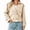 Apricot, variant on Long Sleeve Double Breasted Women Casual Trench Coat Crop Jacket