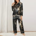 thumbnail image 2 of Sigee Pilot Cat In Vintage Plane for Women’s Pajama Sets Long-Sleeved Pjs Sets for Women 2 piece Sleepwear-X-Large, 2 of 7