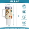 thumbnail image 3 of Animals Flowers Leaves 40 oz Tumbler with Handle Insulated&nbsp;Travel Mug&nbsp;Lid Straw Leak Proof Steel Vacuum Water Bottles Glasses Fits in Car Cup Holder, 3 of 7