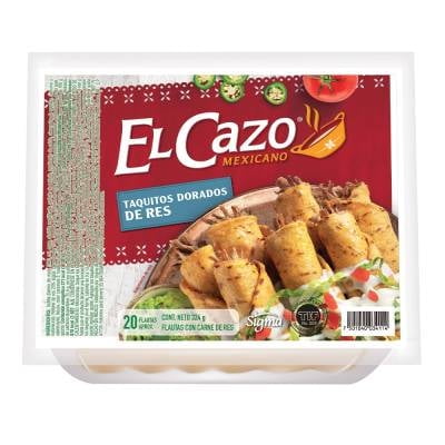 Taquitos El Cazo dorados de res 1 paquetes  20 pzas