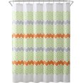thumbnail image 1 of Shower Curtain with Antimicrobial Odor Protection - Chevron - 72x72, 1 of 4