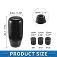 thumbnail image 3 of Unique Bargains Gear Shift Knob Forged Fiber Cylinder 7cm for Automatic and Manual Vehicle with 3 Adapter Black 1 Set, 3 of 7