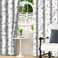 thumbnail image 5 of Lfeey Gray Floral Watercolor Blackout Curtains, Room Darkening Drapes Living Room 96 Inch Length 2 Panels Set, 5 of 7