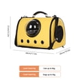 thumbnail image 3 of Bolsa para perros y gatos, bolsa transpirable para mascotas, bolsa espacial transparente de PU (amarillo) Likrtyny Libre de BPA, 3 of 3