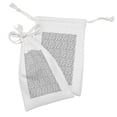 thumbnail image 2 of Black and White Fabric Pouch Set of 2, Daisy Flower Buds Pattern Summer Buds Revival Blossoms Chamomile Season, Drawstring Bag for Toiletries Masks and Favors, 9" x 6", Charcoal Grey, by Ambesonne, 2 of 2