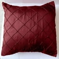 thumbnail image 2 of Pintuck Taffeta Decorative Throw Pillow/Sham Cushion Cover Burgundy, 2 of 3