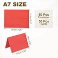 thumbnail image 2 of Uxcell 50 Pack Red 5x7 Envelopes with Cards Self Seal A7 Envelopes for Greeting Cards and Invitations, 2 of 6